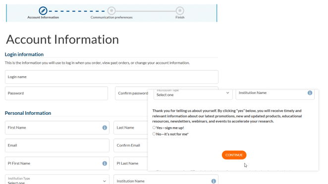 How to create an account